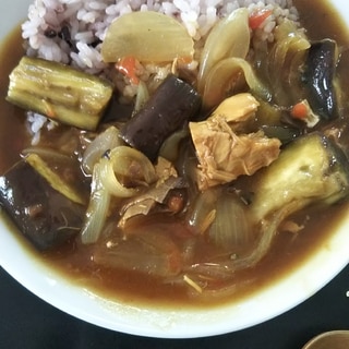 鯖と茄子のカレーライス